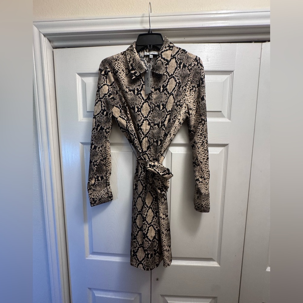 WD.NY Black and Cream Snakeskin Blouse